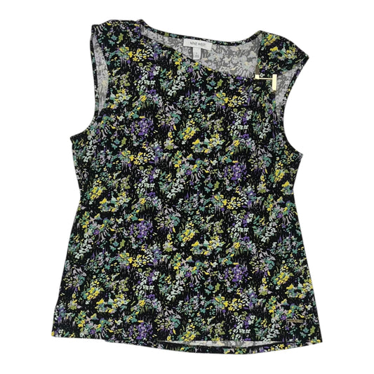 Blouse Sleeveless By Nine West In Black, Size:L