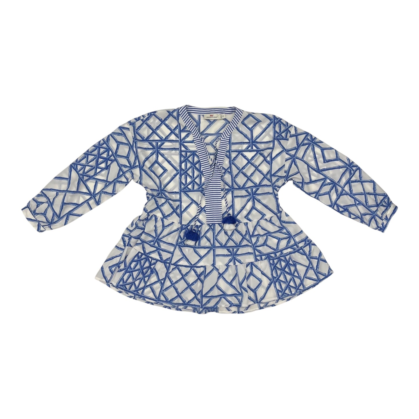 BLOUSE LS by VINEYARD VINES in BLUE & WHITE, Size:XS