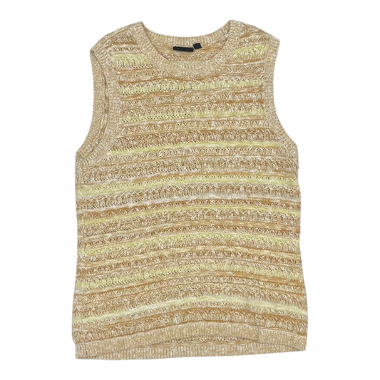 Vest Sweater By Rd Style In Tan & Yellow, Size:L