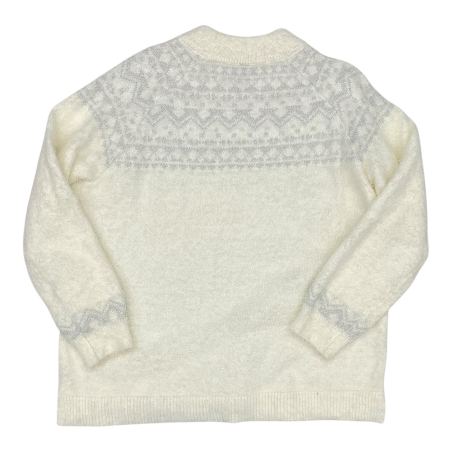 Sweater By Massini In White, Size:1X