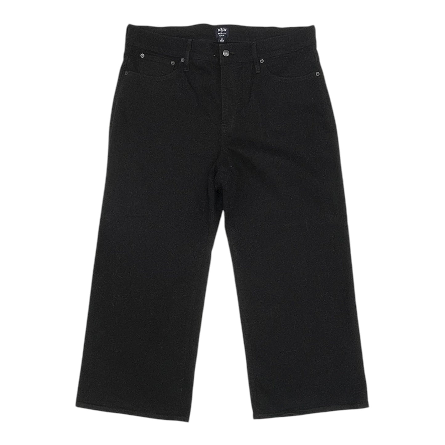 Jeans Wide Leg By J. Crew In Black Denim, Size:18