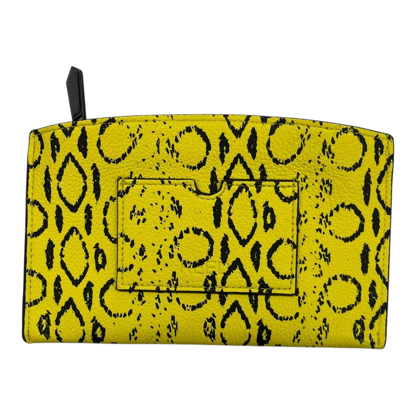 Coin Purse By Reed In Black & Yellow, Size:Large