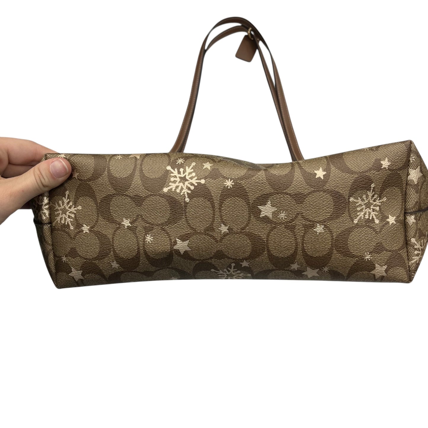 Handbag Designer By Coach In Tan, Size:Medium