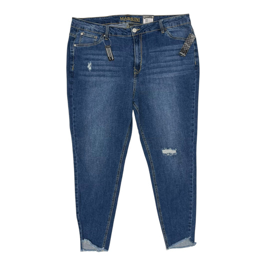 Jeans Skinny By Massini In Blue Denim, Size:22