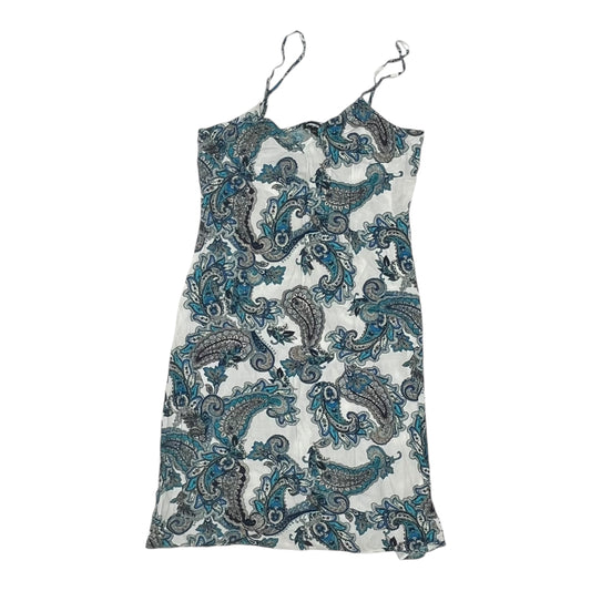 Dress Casual Midi By Express In Blue & White, Size:L