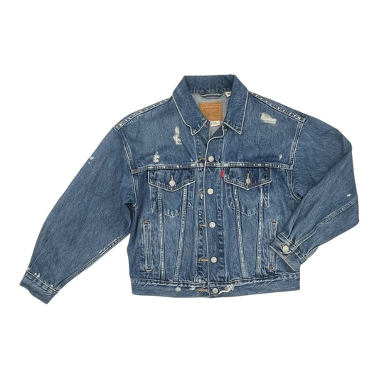 Jacket Denim By Levis In Blue Denim, Size:S