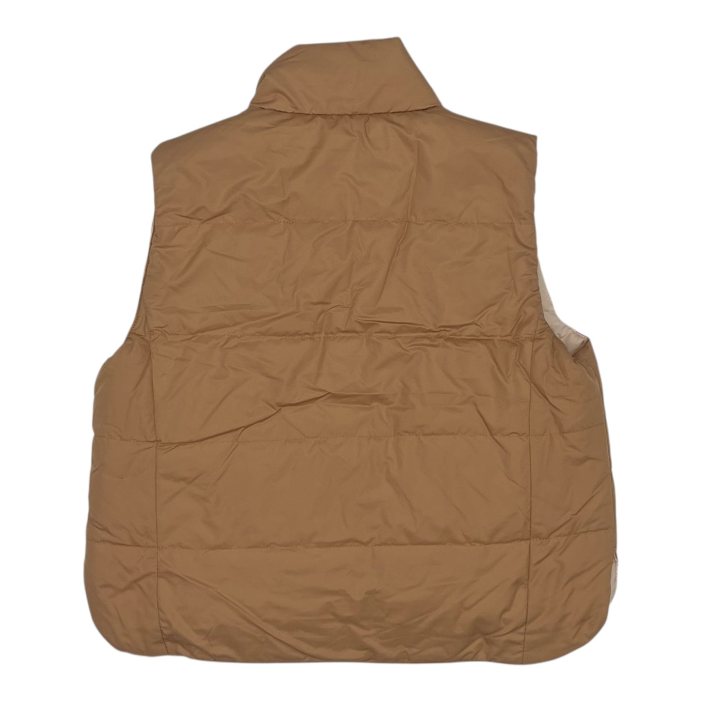 Vest Puffer & Quilted By Thread And Supply In Brown & Pink, Size:M