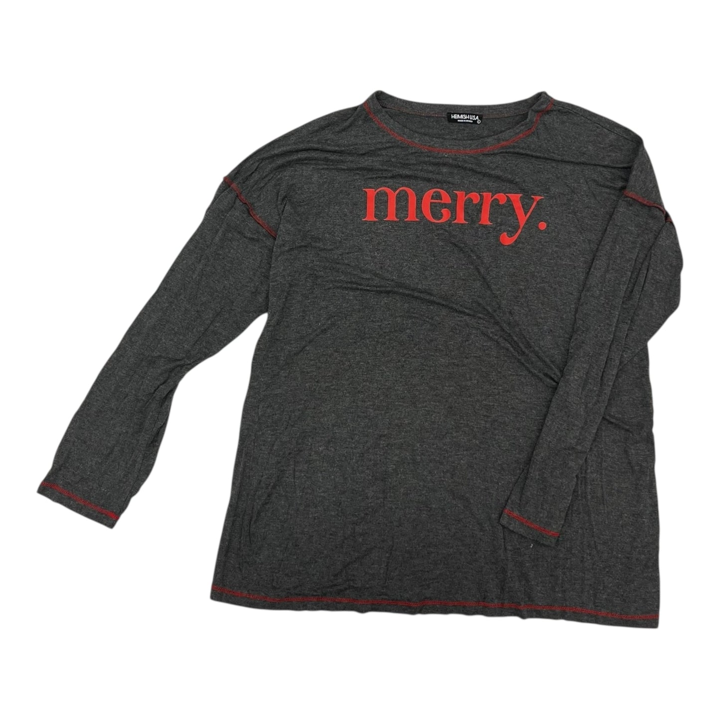 Top Ls By Clothes Mentor In Grey, Size:L