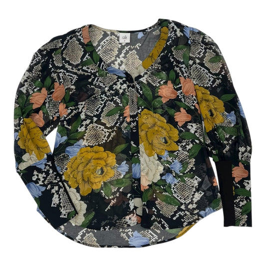 Blouse Ls By Cabi In Floral Print, Size:M