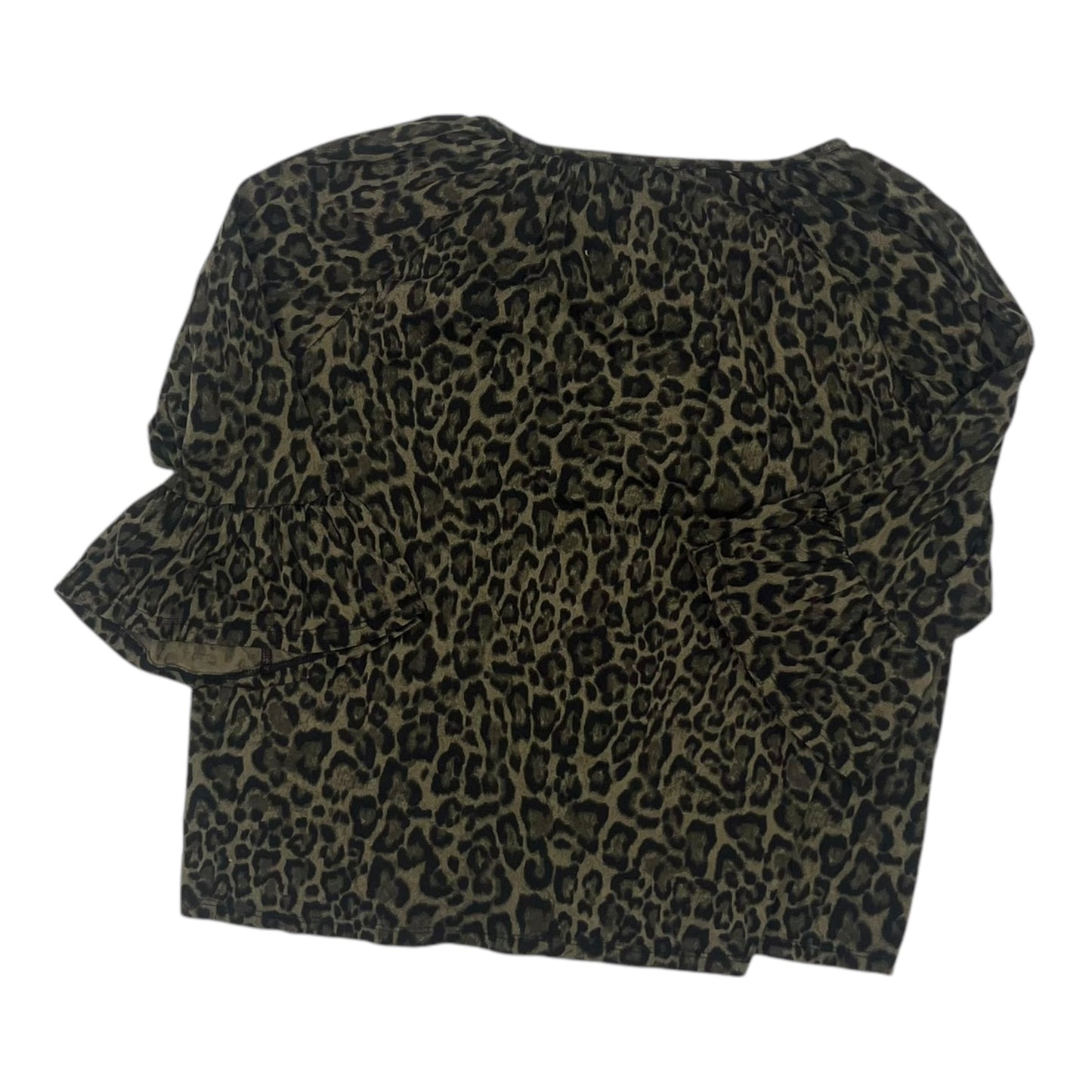 Top 3/4 Sleeve Designer By Michael Kors In Green, Size:L