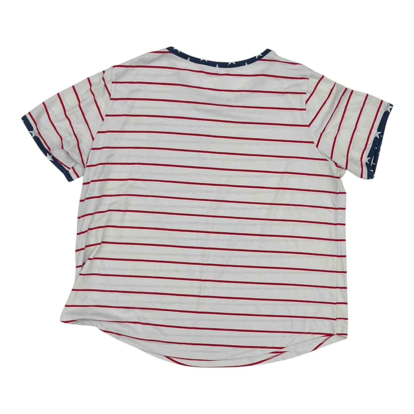 Top Ss By Clothes Mentor In Blue Red & White, Size:3X