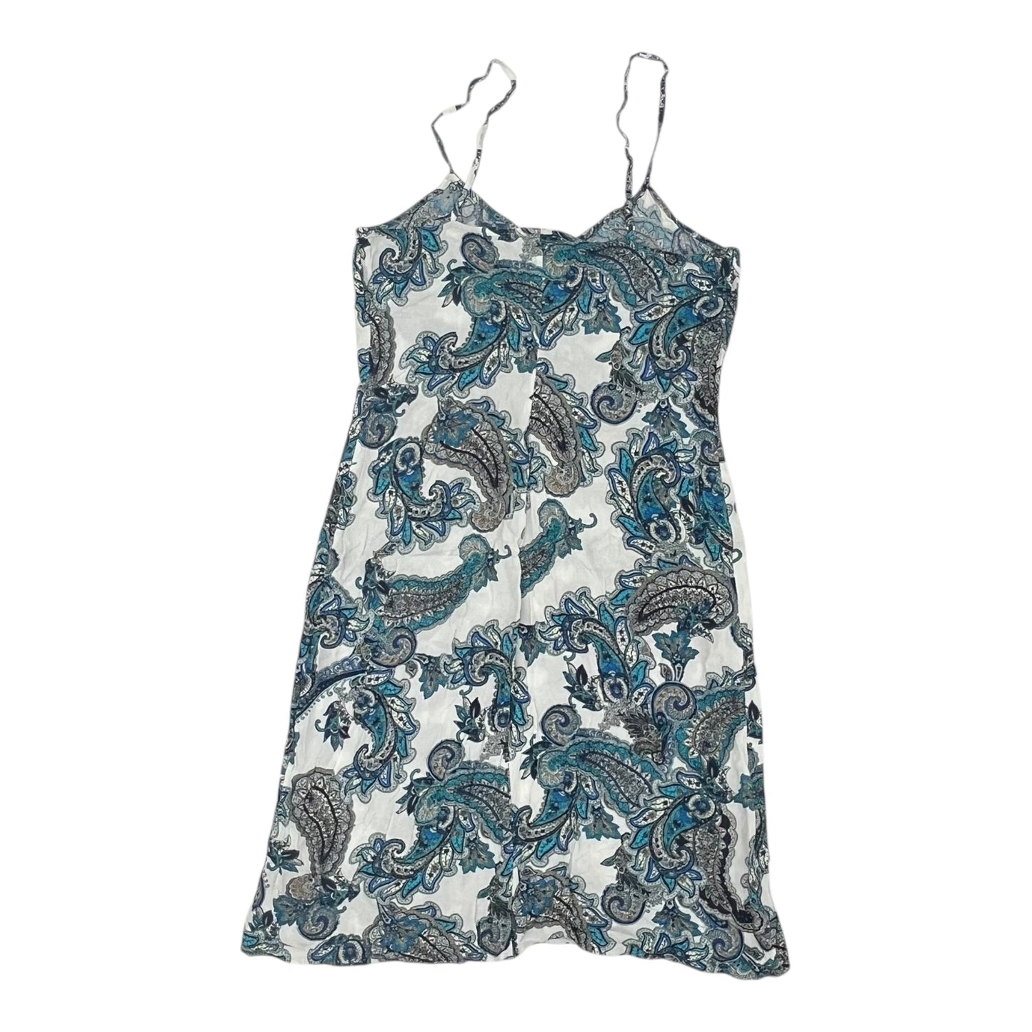 Dress Casual Midi By Express In Blue & White, Size:L