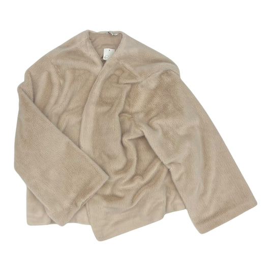 Coat Faux Fur & Sherpa By Cato In Cream, Size:1X