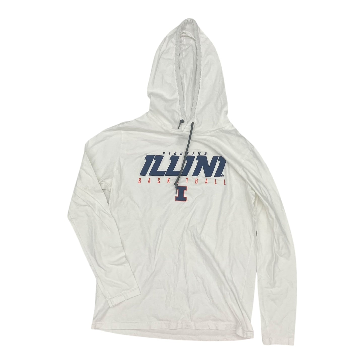 Athletic Top Ls Collar By Gildan In White, Size:M