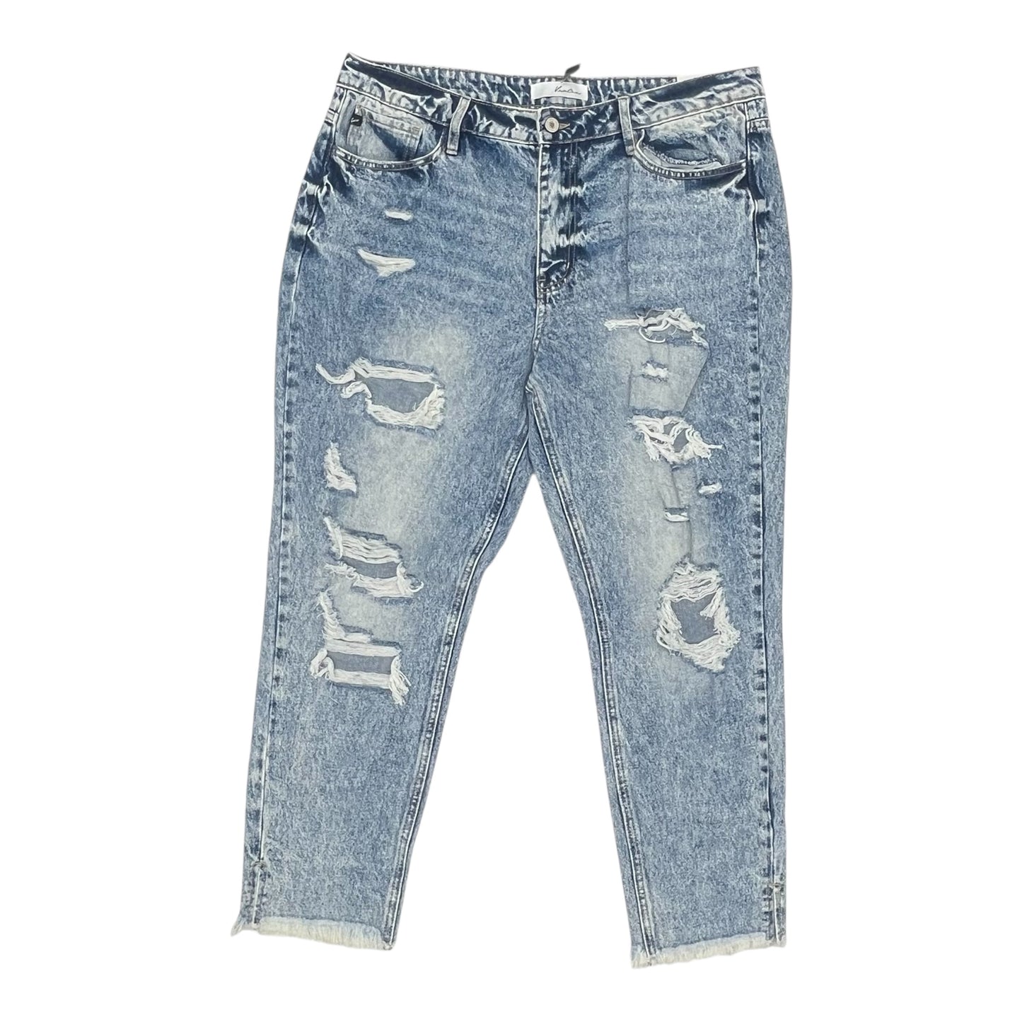 Jeans Straight By Kancan In Blue Denim, Size:12