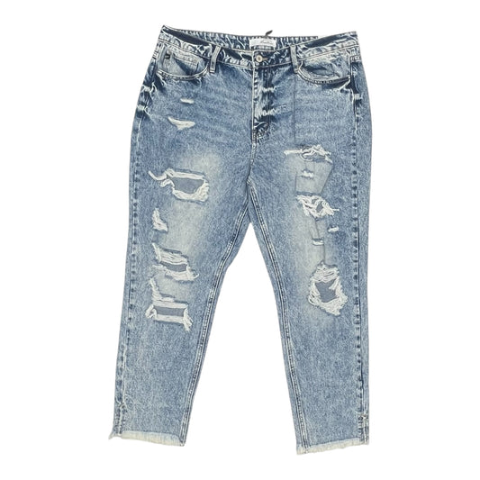 Jeans Straight By Kancan In Blue Denim, Size:12