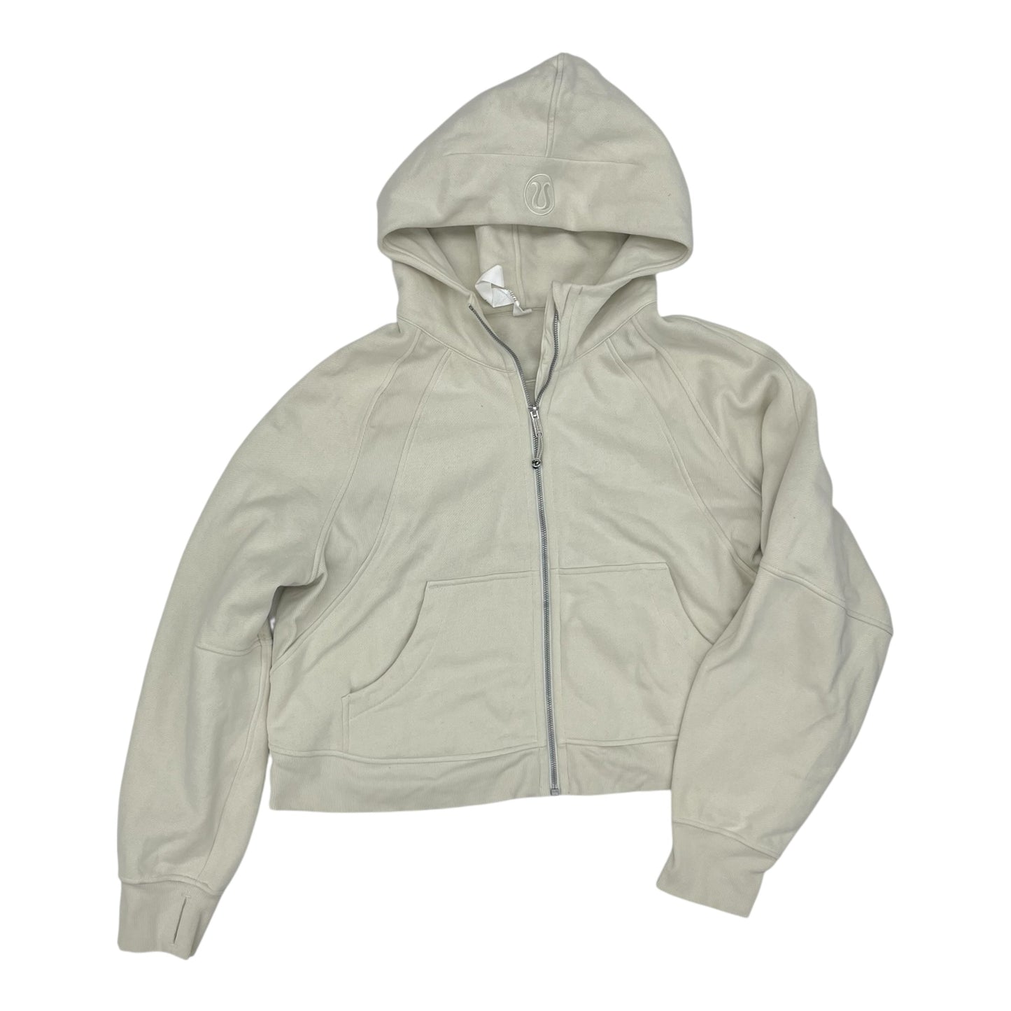 Athletic Jacket By Lululemon In Cream, Size:Xl