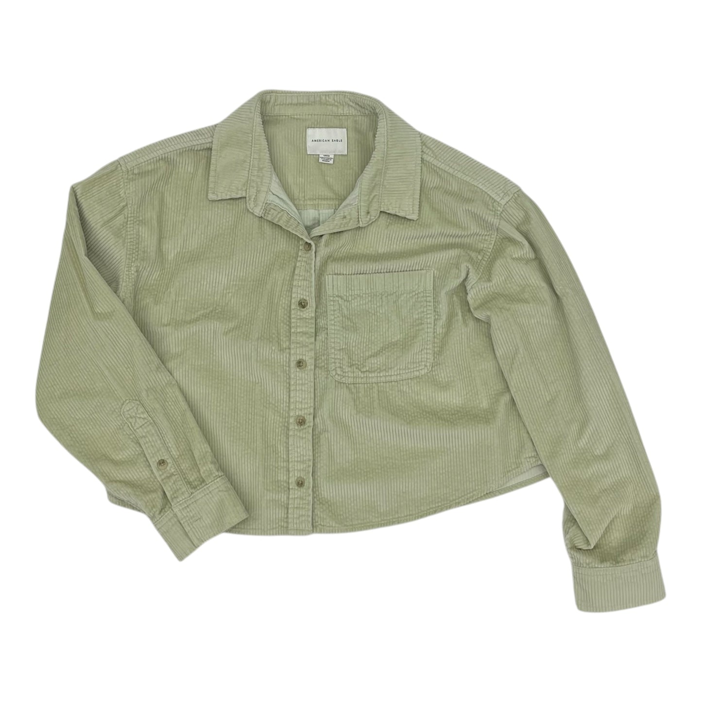 Jacket Shirt By American Eagle In Green, Size:S