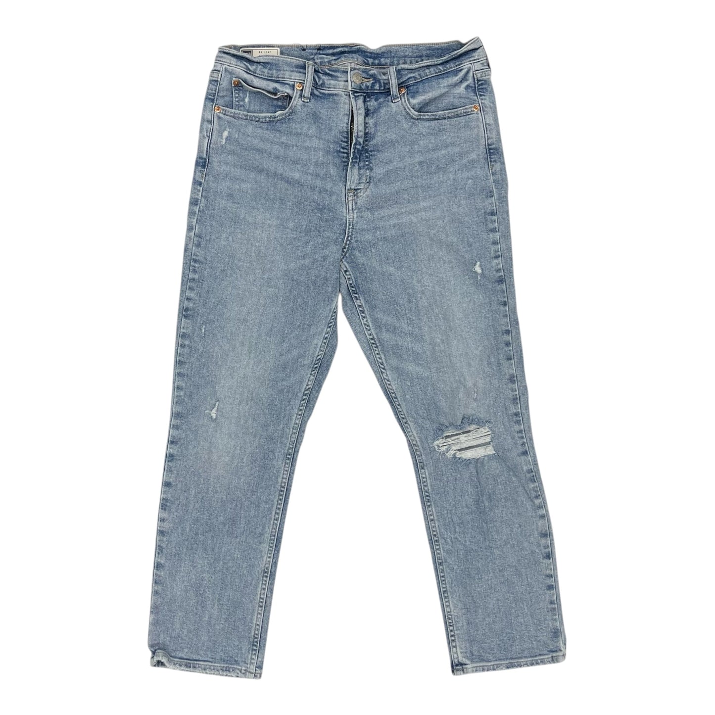 Jeans Straight By Gap In Blue Denim, Size:14