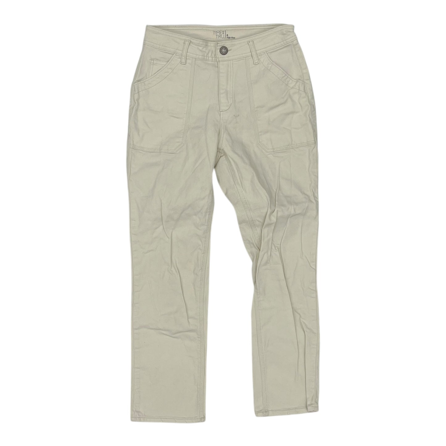 Pants Chinos & Khakis By Time And Tru In Cream, Size:6