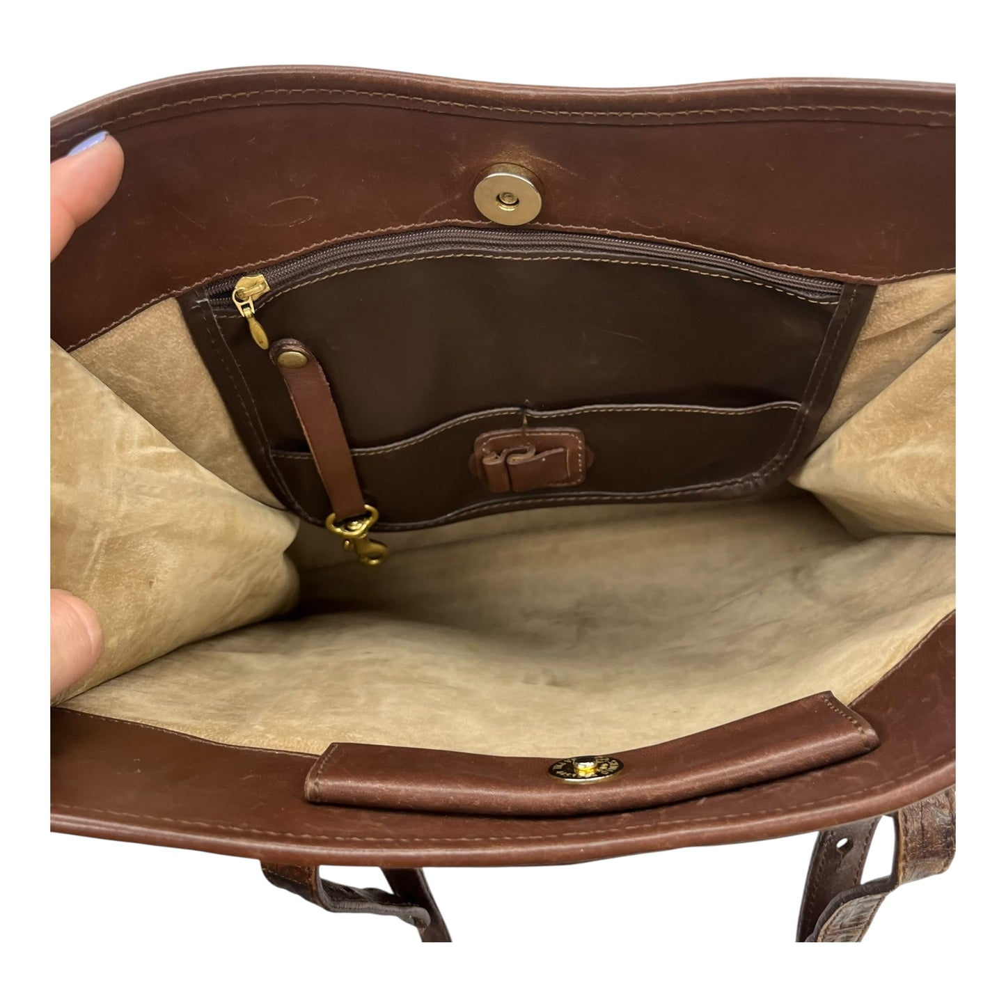 Handbag Designer By Brahmin In Brown, Size:Medium
