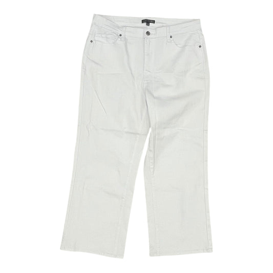 Jeans Wide Leg By Clothes Mentor In White Denim, Size:12