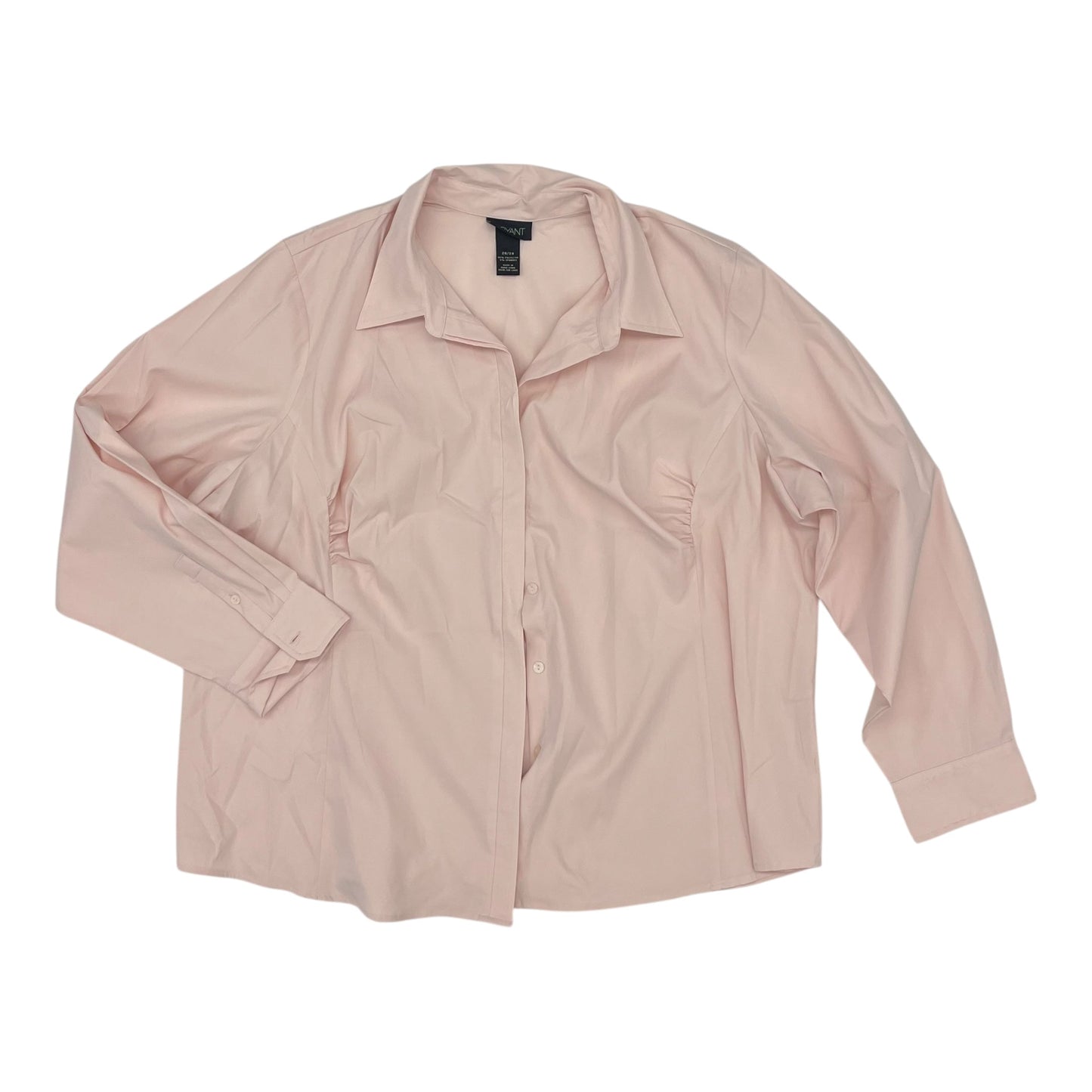 BLOUSE LS by LANE BRYANT in PINK, Size:4X