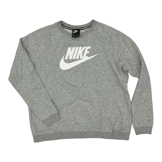Athletic Sweatshirt Crewneck By Nike In Grey, Size:Xl
