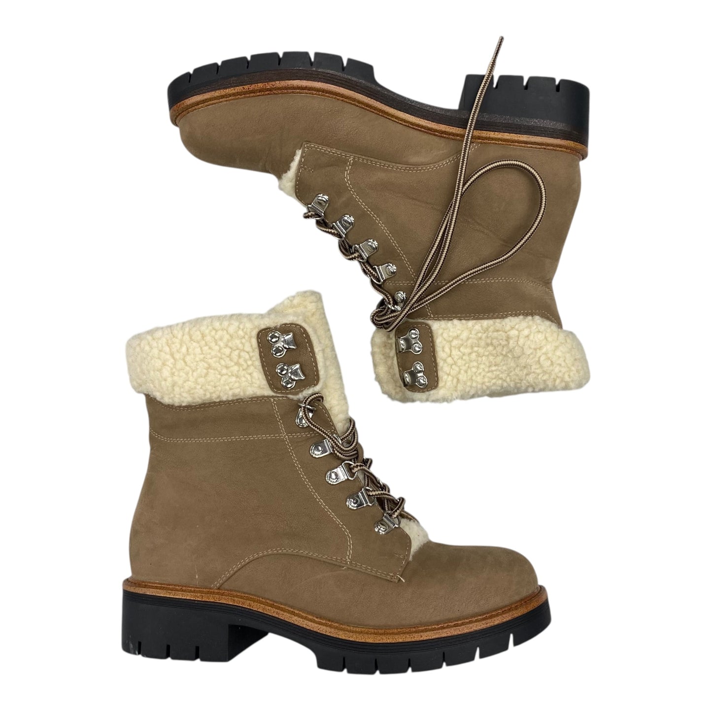 Boots Ankle Heels By Mia In Brown, Size:9