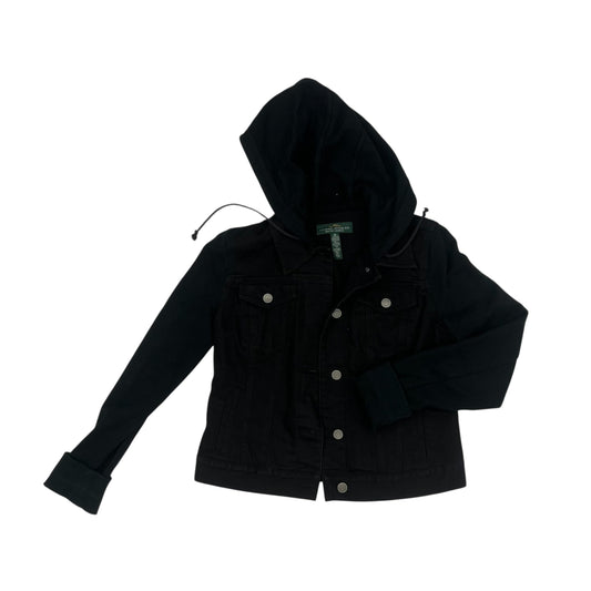 Jacket Denim By Ralph Lauren In Black Denim, Size:Xs