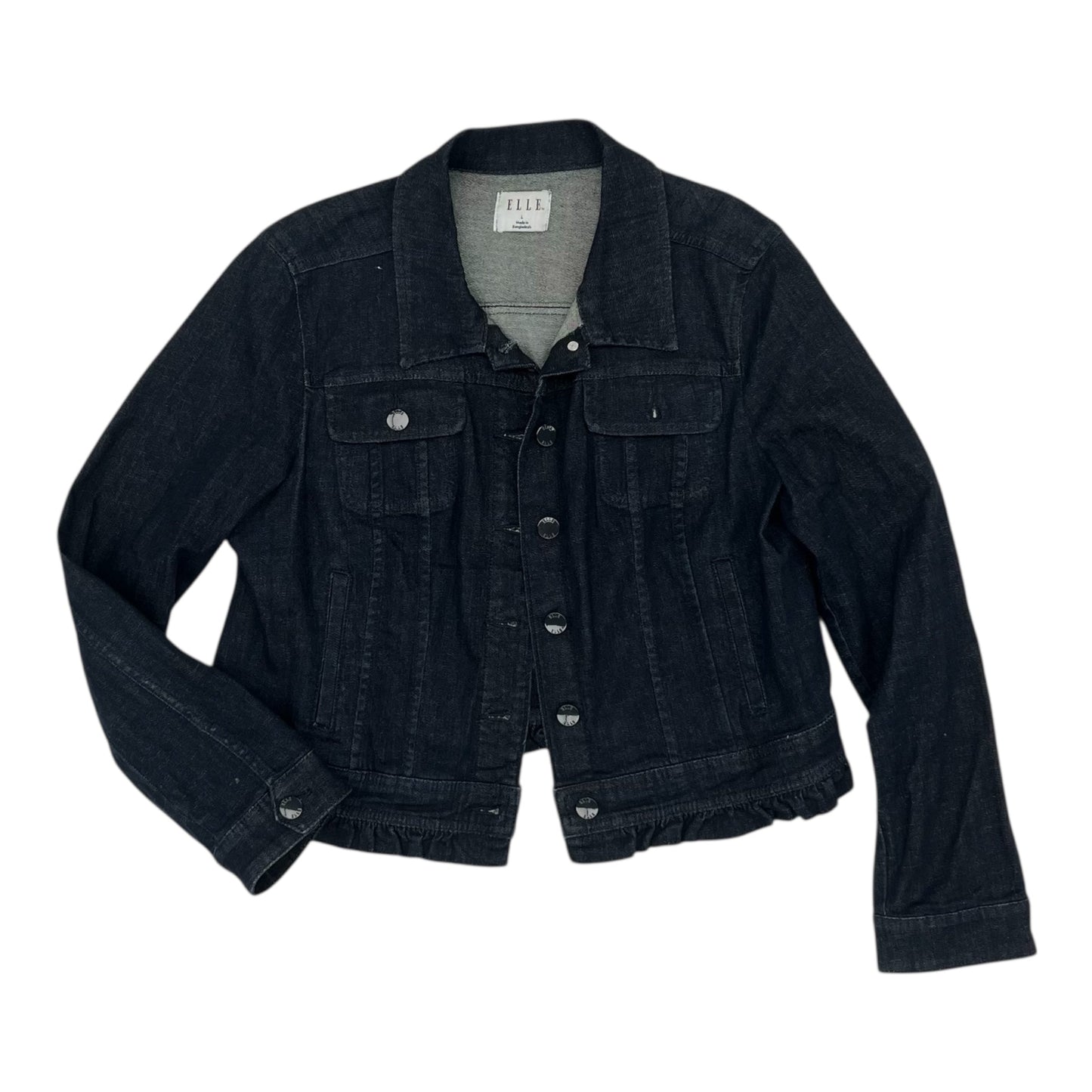 Jacket Denim By Elle In Blue Denim, Size:L