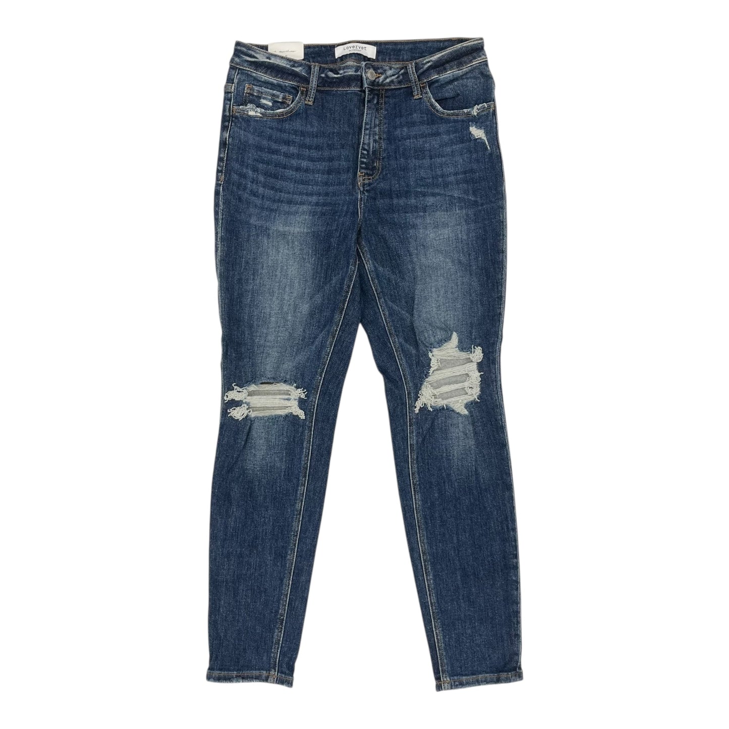 Jeans Skinny By Vervet In Blue Denim, Size:10