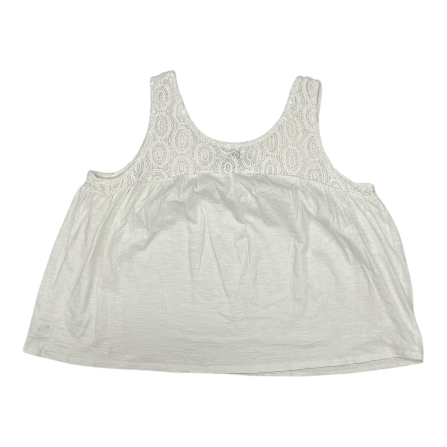 Blouse Sleeveless By Wonderly In White, Size:Xl
