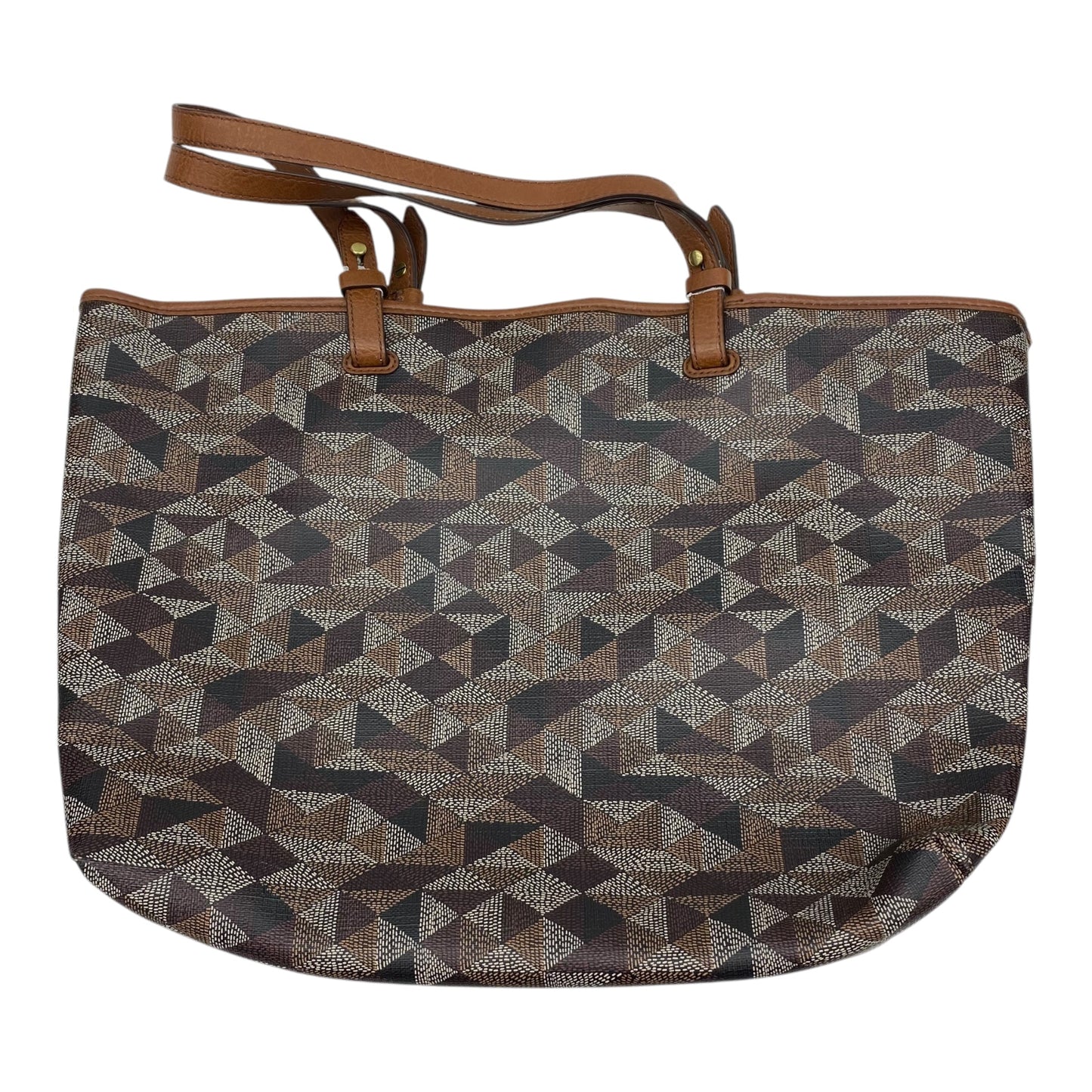 Handbag By Fossil In Brown, Size:Large