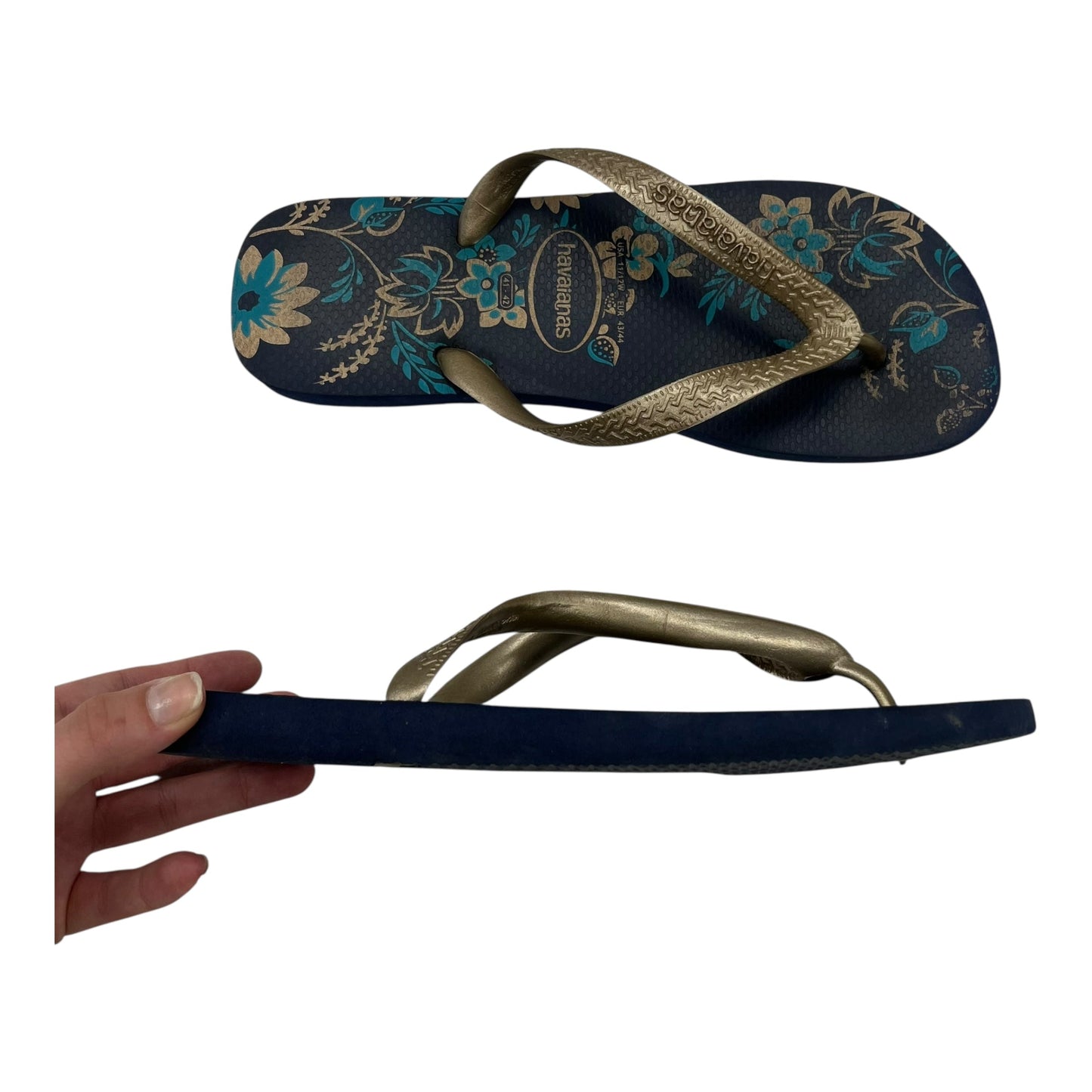 Sandals Flip Flops By Havaianas In Navy, Size:12