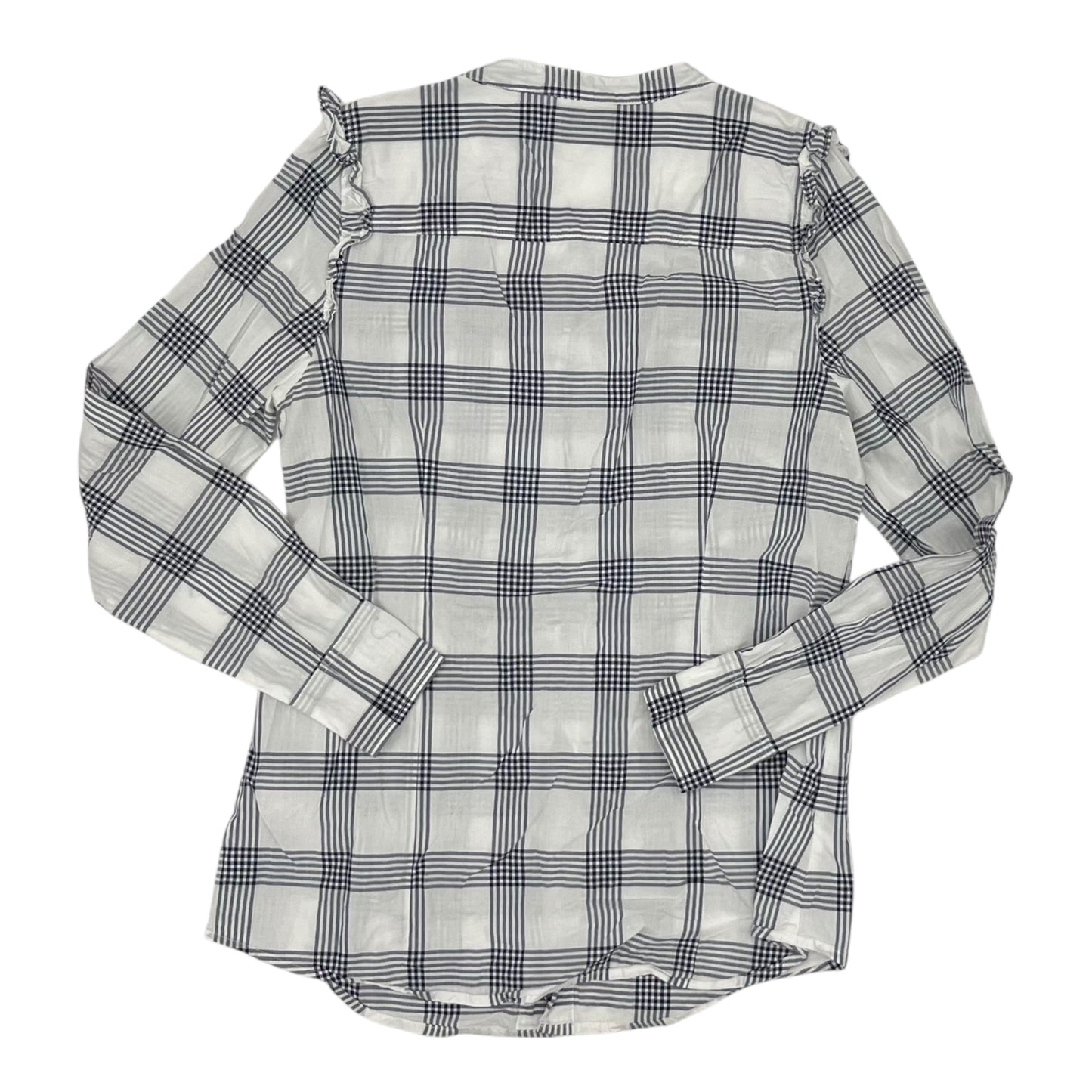 Blouse Ls By J. Crew In Blue & White, Size:S