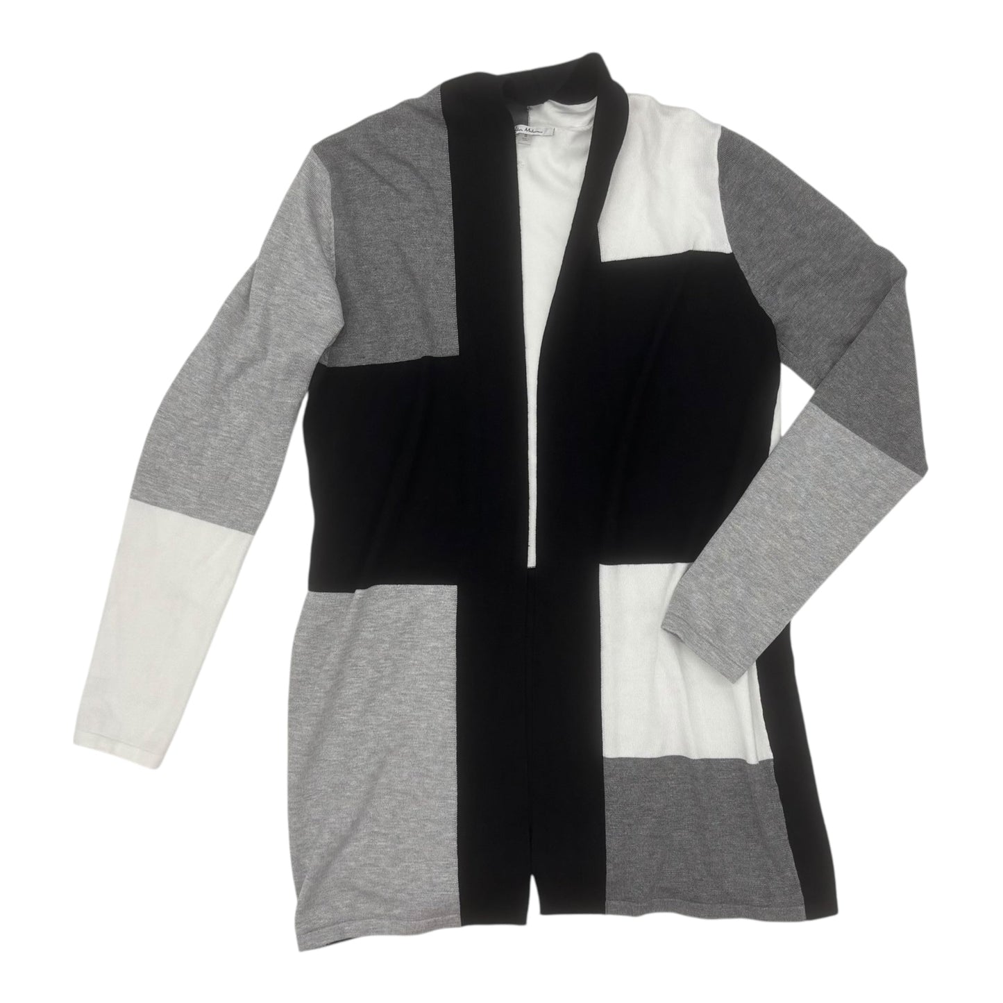 Sweater Cardigan By Vila Milano In Grey & White, Size:S