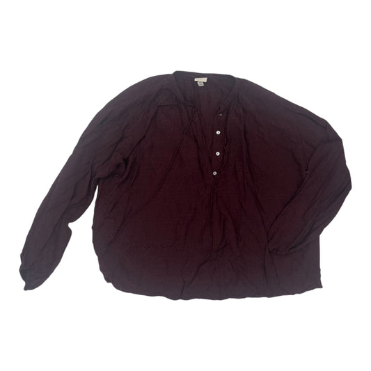 Blouse 3/4 Sleeve By A New Day In Maroon, Size:Xl