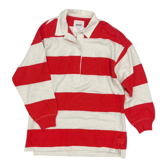 Sweatshirt Crewneck By Aerie In Red & White, Size:S