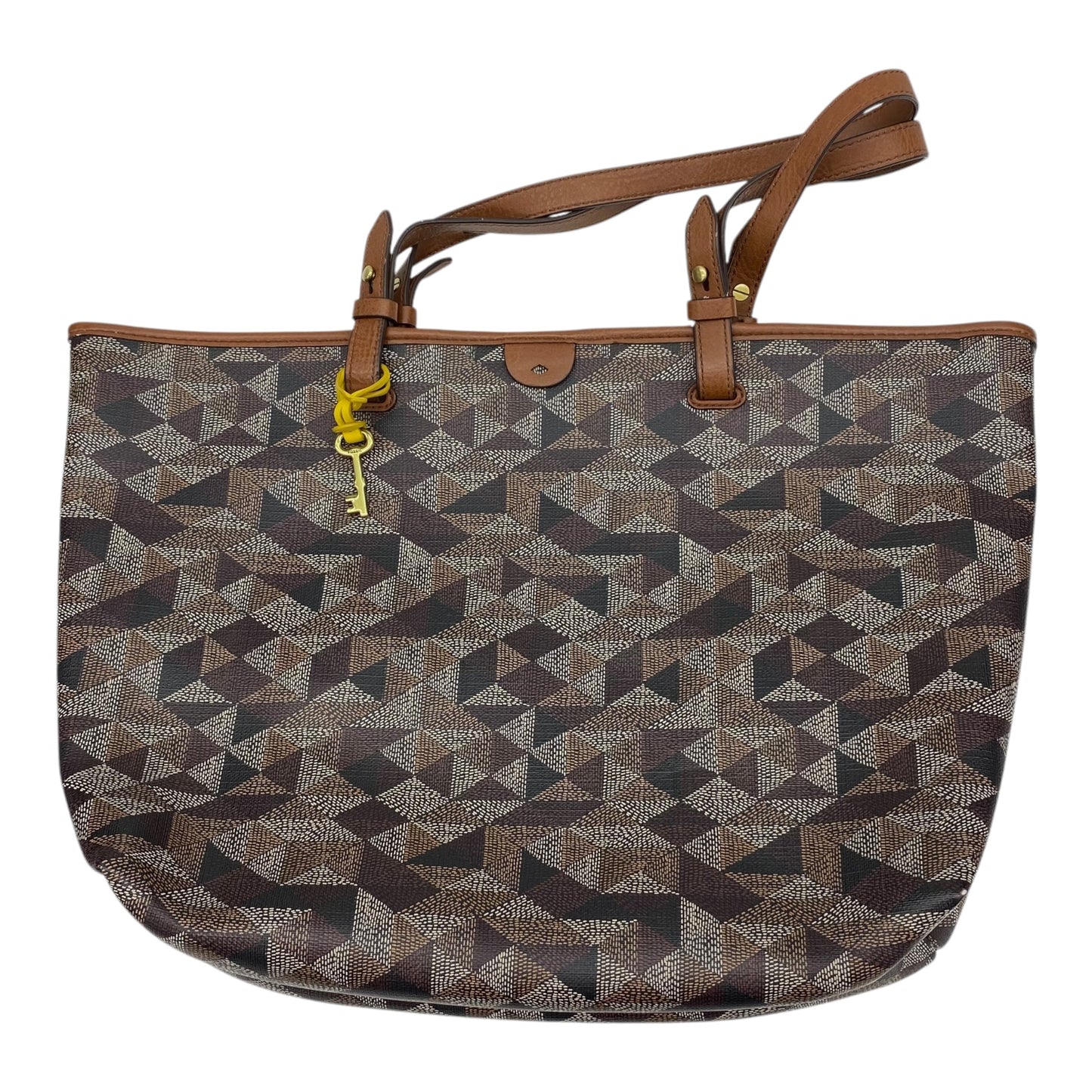 Handbag By Fossil In Brown, Size:Large