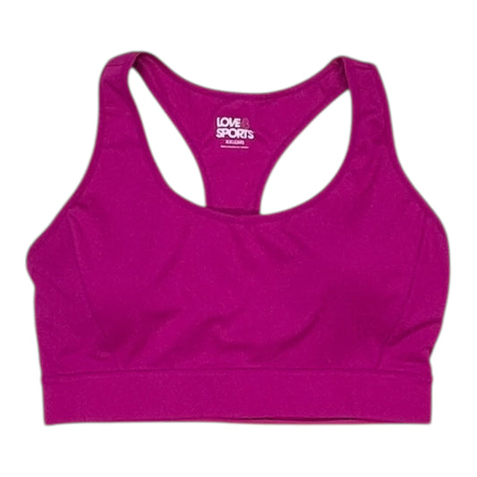 Athletic Bra By Love & Sports In Pink, Size:Xxl