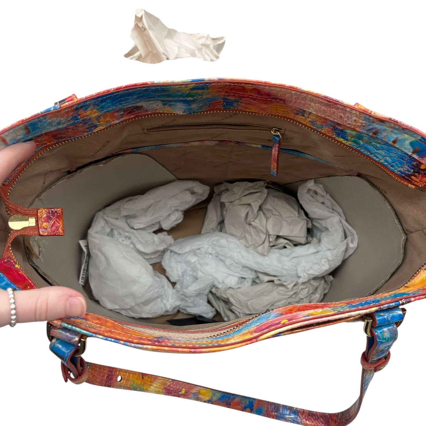 Handbag Designer By Brahmin In Multi, Size:Large