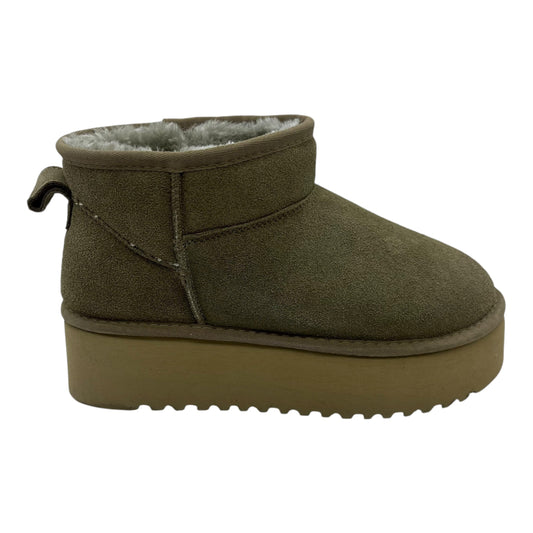 Boots Ankle Flats By Clothes Mentor In Brown, Size:7.5