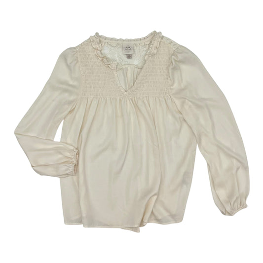 BLOUSE LS by KNOX ROSE in CREAM, Size:M