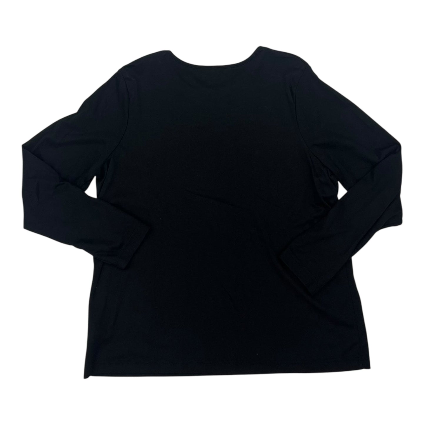 TOP LS by CROFT AND BARROW in BLACK, Size:1X