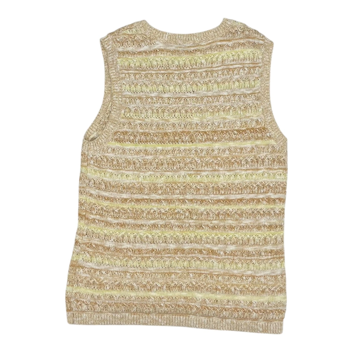 Vest Sweater By Rd Style In Tan & Yellow, Size:L