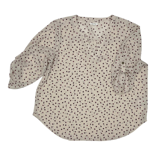 Blouse Ls By Maurices In Polkadot Pattern, Size:Xxl