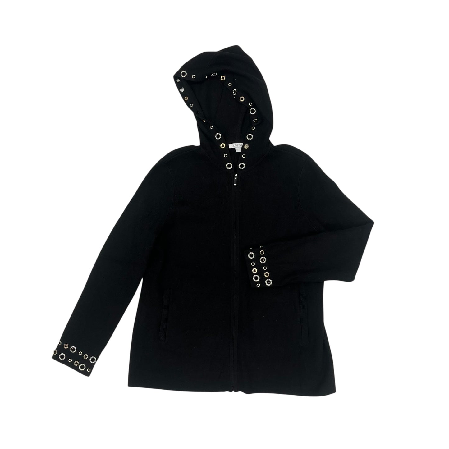 Sweater Cardigan By Chicos In Black, Size:M