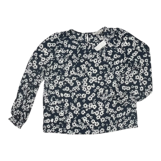 Blouse Ls By Loft In Blue, Size:S