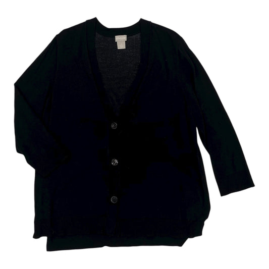Cardigan By Chicos In Black, Size:L
